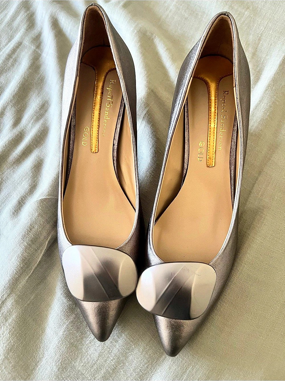 Rupert Sanderson Heels in Silver EU 38